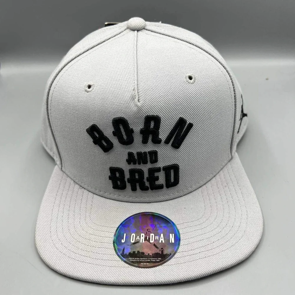 Air‎ Jordan Hat Men Gray Born and Bred Embroidered Jumpman Snap Back Cap New
